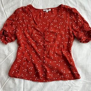 MADEWELL blouse, size 4, color RED
